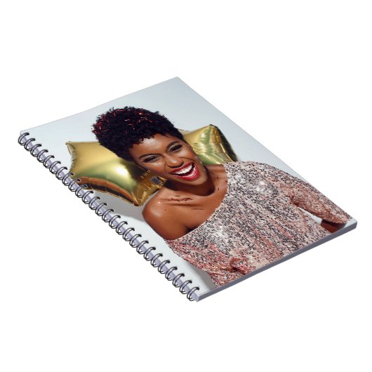 シンプルパーソナライズされた自分で写真を作カスタム成 ノートブック (右側)