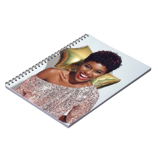 シンプルパーソナライズされた自分で写真を作カスタム成 ノートブック (左側)