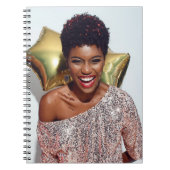 シンプルパーソナライズされた自分で写真を作カスタム成 ノートブック (正面)