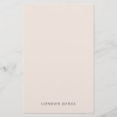 シンプルパーソナライズされた赤面エレガントピンク 便箋 (正面)