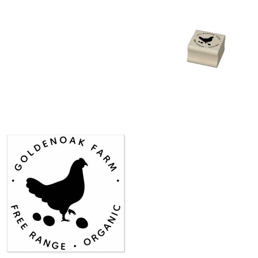 シンプルパーソナライズされた鶏卵農産生卵 ラバースタンプ (押印)
