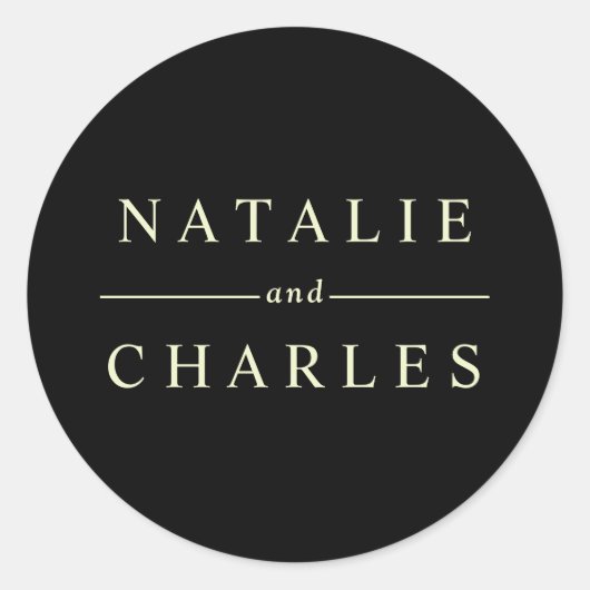 シンプルパーソナライズされた ラウンドシール (正面)