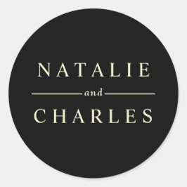 シンプルパーソナライズされた ラウンドシール