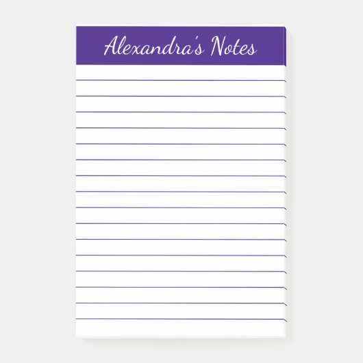 シンプルパーソナライズされた（紫） ポストイット (正面)