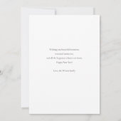 シンプルパーソナライズされたHappy New Yearフォトカード シーズンカード (裏面)