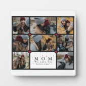 シンプルパーソナライズされたLove You Mom 8 Photo collage フォトプラーク (正面)