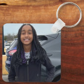 シンプルパーソナライズされたPhoto Keychain キーホルダー (裏面)