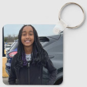 シンプルパーソナライズされたPhoto Keychain キーホルダー (裏面)