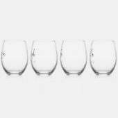 シンプルパーソナライズされたScript Name Bridesmaid Gift ステムなしワイングラス (左)