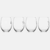 シンプルパーソナライズされたScript Name Bridesmaid Gift ステムなしワイングラス (右)