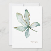 シンプルパーソナライズトロピカルグリーンナリー サンキューカード (正面)
