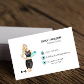 シンプルパーソナルトレーナー、ヨガインストラクター 名刺