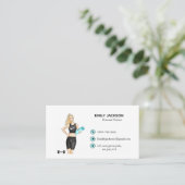 シンプルパーソナルトレーナー、ヨガインストラクター 名刺 (スタンド正面)