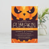 シンプルパーティーハロウィン不気味インビ 招待状 (スタンド正面)