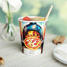 シンプルパーティーピザ誕生日 紙コップ