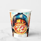 シンプルパーティーピザ誕生日 紙コップ (正面)