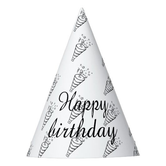 シンプルパーティー帽子 パーティーハット (正面)