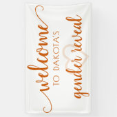 シンプルパーティー歓迎 |秋オレンジ色ハート編集可能 横断幕 (縦)