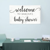 シンプルパーティー歓迎 |編集可能なブラックスクリプトハート 横断幕 (トレードショー)