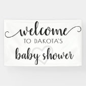 シンプルパーティー歓迎 |編集可能なブラックスクリプトハート 横断幕 (横)