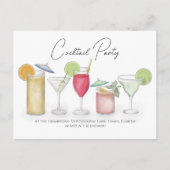 シンプルパーティー飲料の水の色のカクテルお洒落 ポストカード (正面)