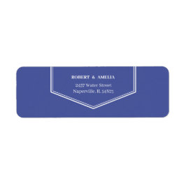 シンプルパープルカスタム差出人住所 ラベル