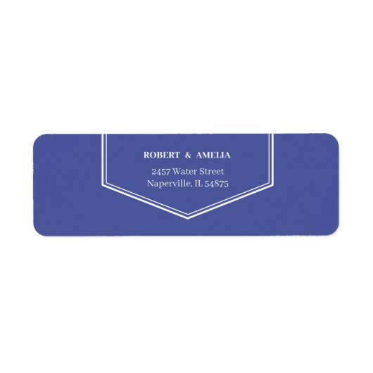 シンプルパープルカスタム差出人住所 ラベル (正面)