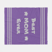 シンプルパープルグレイ最高のマー・エバー フリースブランケット (正面(横))