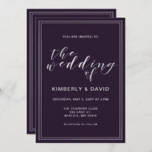 シンプルパープルシルバー結婚ズ