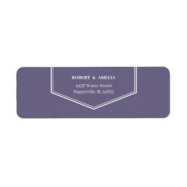 シンプルパープルパーソナライズされた差出人住所 ラベル