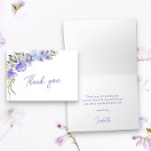 シンプルパープルペリフローラ サンキューカード