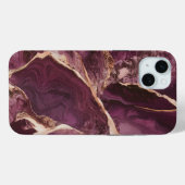 シンプルパープルホワイトマーブル Case-Mate iPhoneケース (裏面 (横))