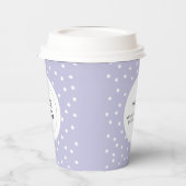 シンプルパープルミニマルビジネスロカスタムゴ 紙コップ (左)