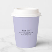 シンプルパープルミニマルビジネスロカスタムゴ 紙コップ (裏面)
