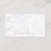 シンプルパープルモダンパームプリントロイヤリティカード ロイヤリティカード (裏面)