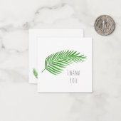 シンプルパームリーフサンキューカスタムメモカード ノートカード (正面/裏面インサイチュ)