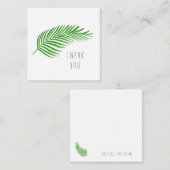 シンプルパームリーフサンキューカスタムメモカード ノートカード (正面/裏面)