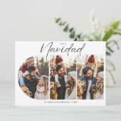 シンプルヒスパニッククリスマスフェリズNavidad写真赤 シーズンカード (スタンド正面)