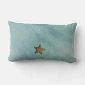 シンプルヒトデビーチ写真 ランバークッション (裏面)