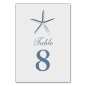 シンプルヒトデビーチ結婚式テーブル番号 テーブルナンバー (裏面)