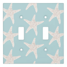 シンプルヒトデ模様コースタルライトスイッチカバー