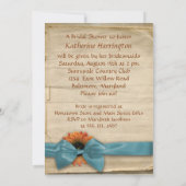 シンプルヒマワリナチュラルオーガニックブライダルシャワー 招待状 (裏面)