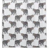 シンプルヒョウ シャワーカーテン (正面)