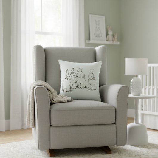 シンプルビアトリックスポッターバニー子供部屋 クッション