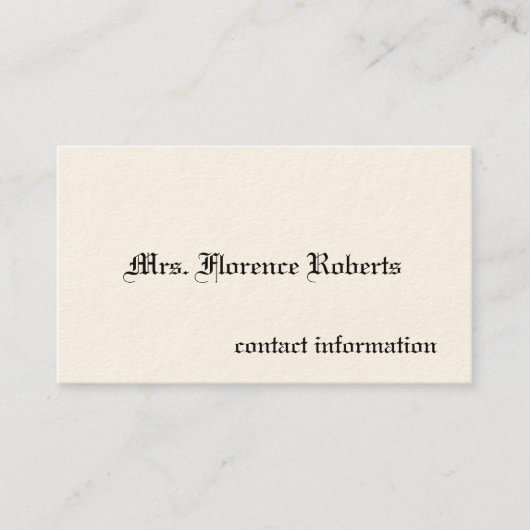 シンプルビクトリアン通話 コーリングカード (正面)