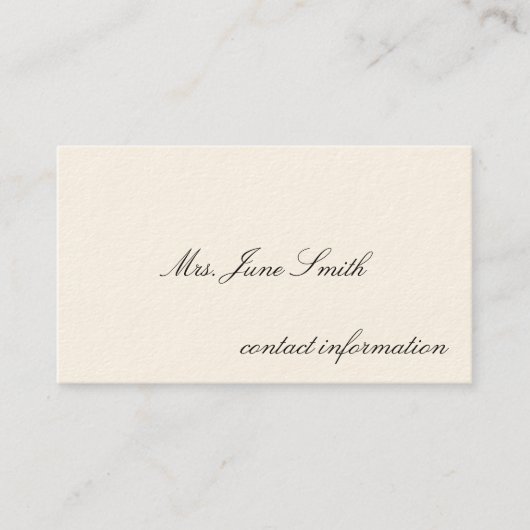 シンプルビクトリアン通話 コーリングカード (正面)