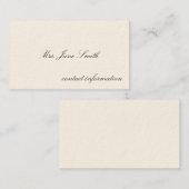 シンプルビクトリアン通話 コーリングカード (正面/裏面)