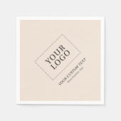 シンプルビジカスタムュのロゴプロモーション スタンダードカクテルナプキン (正面)