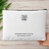 シンプルビジネスのロゴと文字のプロモーションホワイト アクセサリーポーチ