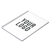 シンプルビジネスのロゴのプロモーションホワイト ノートブック (左側)